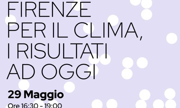 Firenze per il Clima | Evento di presentazione dei risultati - 29 maggio, Salone dei Cinquecento.